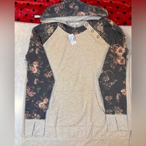 Maurices Floral Hooded Sweatshirt